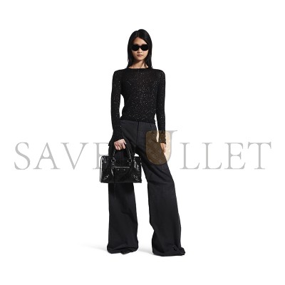 BALENCIAGA LE CITY SMALL BAG IN BLACK 8114422AA9S1000 (29.9*19.1*9.9cm)